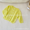 Yellow knitted cardigan / 66cm