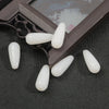 White jade / 8x19mm hole diameter about 2mm 10pcs/pack