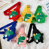 Outdoor travel backpack trendy children's bag boys Messenger handsome dinosaur chest bag Korean version cute baby small cross bag