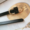 Bilateral round gold buckle black