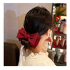 Wine red [bow tie large intestine hair ring]