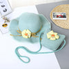 Flowers - lake blue / single hat (52cm 2-5 years old)