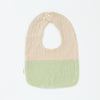 Light khaki mint green (color-block gauze u-shaped bib)