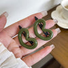 3# love morandi color hair clip - dark green 1