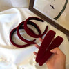 Wine red flocking headband