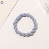 Pure color twist hair rope - sky blue / qiyue factory direct sales