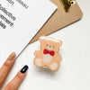 Transparent bracket - red bow tie bear