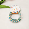 2 pack floral telephone cords - cyan