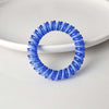 Double-strand telephone cord hair tie-blue