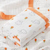 Orange side rabbit head / 110*110cm