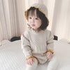 Retro apricot romper + hat / 66cm