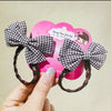 Braid hair clips - black plaid 2 pack