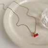 Red cherry necklace