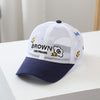 Navy blue brown mesh cap / adjustable hat circumference (49-53cm)