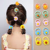 10-piece set of small daisy mixed color hair tie