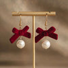 Round beads with bow