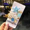 2# blue starfish hairpin set of 5