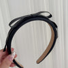 Leather flash diamond - black headband