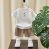 Brown [white top + brown pants] / 90
