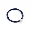 Navy blue one pearl simple hair band