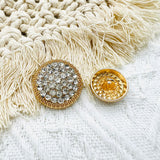 Fashionable baby's breath diamond metal buttons small fragrant wind cashmere coat knitted sweater buttons all-match female decorative buttons