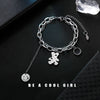 Diamond bear bracelet iron chain