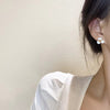 White flower stud earrings