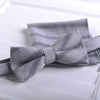 Gray/stripe (bow tie + pocket square)