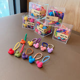 Children's baby hair accessories, colorful headdresses, gift boxes, tie hair without hurting hair rings, little girls, pull the head rope