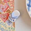 1# blue slippers mini hairpin