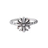 Silver plated cross ring / adjustable opening