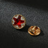 Five-pointed star golden red / pt900