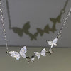 Zircon butterfly necklace