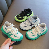 Clearance children's socks shoes 2022 autumn boys' sneakers casual girls fly woven mesh shoes soft bottom baby shoes