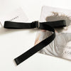 Silver square buckle (black) / 110cm