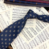 Navy blue cashew tie hand type *8cm