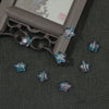Transparent blue purple / 8mm hole diameter about 1mm 10 pcs/pack
