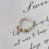 Pearl three color ring