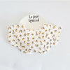 1 pack - vintage yellow flower gauze bib