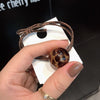 6657#leopard bead hair tie