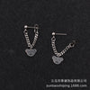 Bear stud earring chain, 1pc