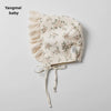 Apricot lace court hat / about 0-6 months head circumference about 38-41 cm - lace