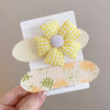 2# yellow plaid flower two-piece set
