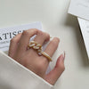 Beige 2-piece ring set