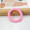 Frosted large telephone cord - deep pink