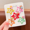 Star bear style hair clip 5 card pack
