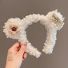 White flower [203 bear headband]