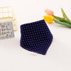 Triangular scarf - dark blue dots