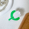 Metal stand - palm tulip - white