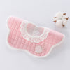 Lace embroidered bib rosy carrot